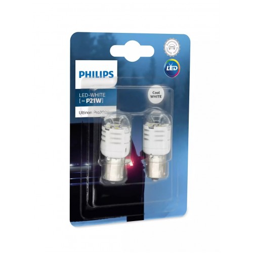 Комплект світлодіодних ламп Philips 11498U30CWB2 P21W LED 12V Ultinon Pro3000 White