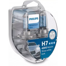 Комплект галогеновых ламп PHILIPS 12972WVUSM H7 55W 12V PX26d WhiteVisionUltra +60%(4200K)