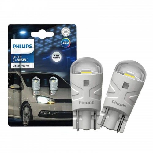 Комплект світлодіодних ламп PHILIPS 11961CU31B2 W5W (T10) LED Ultinon Pro3100 12V W2.1X9.5d WHITE