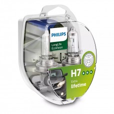 Комплект галогеновых ламп PHILIPS 12972LLECOS2 H7 55W 12V PX26d EcoVision