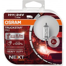 Комплект галогеновых ламп Osram 64216TSPHCB H11 TruckStar Pro +120% 70W 24V PGJ19-2 HardDuopet