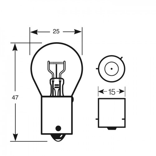 Указательная лампа накаливания RING RTM588 PY21W 24V 21W BAU15s AMBER