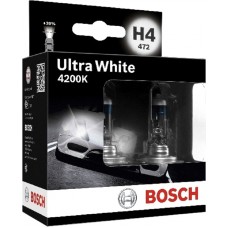 Комплект галогеновых ламп BOSCH Ultra White 4200K H4 55W 12V P43t (1987301181) 2шт./бокс