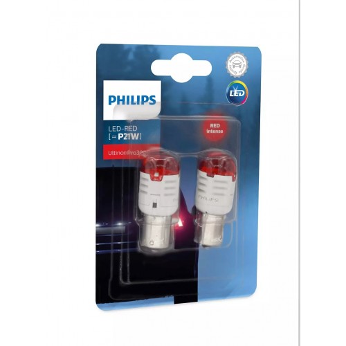 Комплект світлодіодних ламп Philips 11498U30RB2 P21W LED 12V Ultinon Pro3000 RED