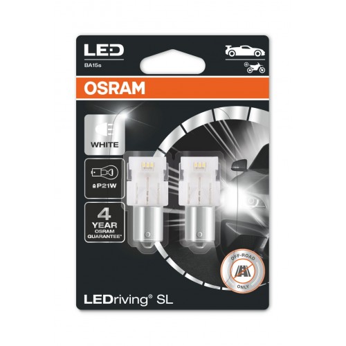 Комплект світлодіодних ламп OSRAM LEDriving SL 7506DWP-02b P21W 12V BA15s 6000K 2шт.