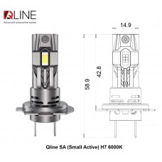 Світлодіодні лампи Qline SA (Small Active) H7 6000K (2шт)