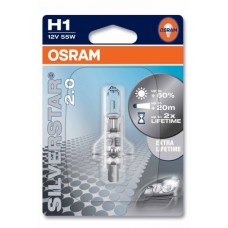 Галогеновая лампа OSRAM H1 64150SV2-01B 55W 12V P14.5S 10X1 Blister