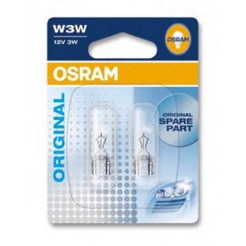 Указательные лампа накаливания OSRAM 2821-02B W3W 12V W2.1X9.5D 10X2 Blister