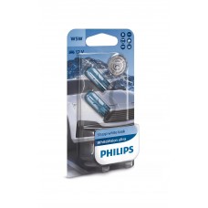 Указательные лампа накаливания Philips 12961WVUB2 W5W 12V W2.1X9.5d WhiteVision ultra +60% (3300K) 2шт./блистер