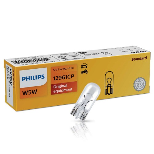 Указательная лампа накаливания PHILIPS 12961CP W5W 12V 5W W2,1X9,5d