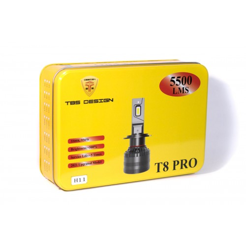 Комплект світлодіодних ламп TBS Design T8 PRO H11(H8/H16) 12-24V 110W 11000lm 6000K