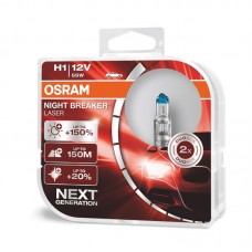 Комплект галогеновых ламп Osram 64150NL H1 Night Breaker LASER NG +150% 55W 12V P14,5s HardDuopet