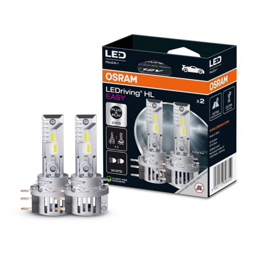 Комплект світлодіодних ламп Osram 64176DWESY-HCB H15 12V 6500K LEDriving 4/17W HL EASY