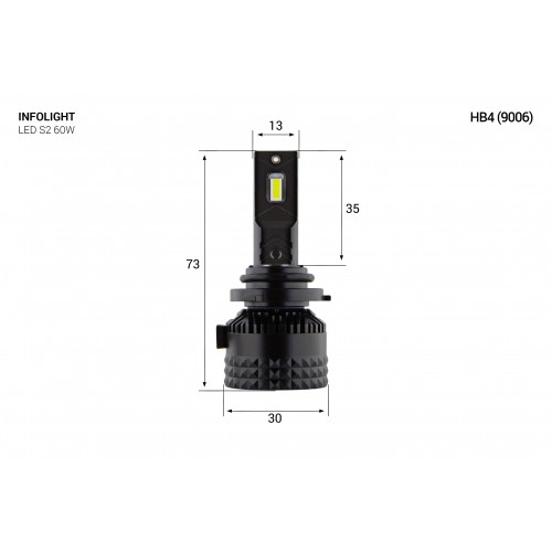 Комплект світлодіодних ламп Infolight S2 9006 60W