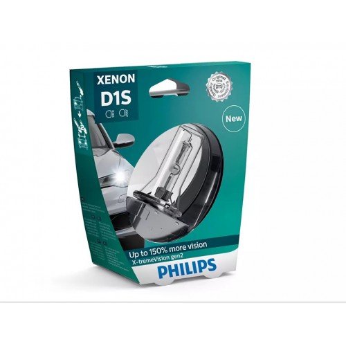 Ксеноновая лампа PHILIPS 85415XV2S1 D1S 85V 35W PK32d-2 X-tremeVision gen2 +150%