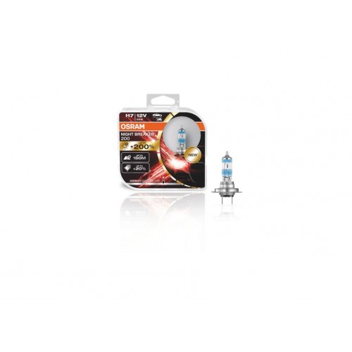 Комплект галогеновых ламп Osram 64210NB200-HCB H7 Night Breaker +200% 55W 12V PX26d HardDuopet