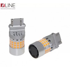 Габарити LED Qline 3157 (P27/7W) Amber CANBUS (2шт)