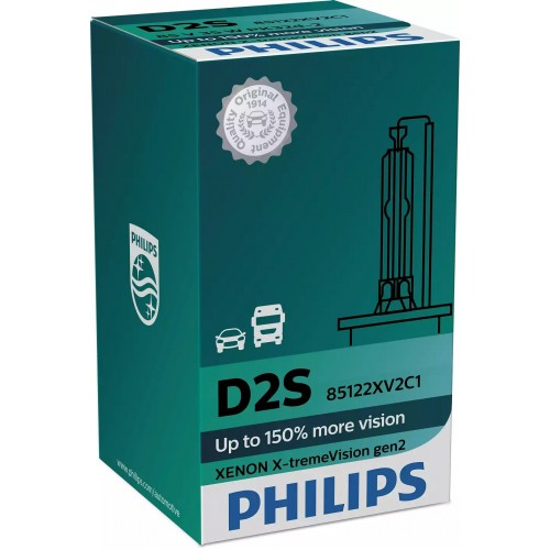 Ксеноновая лампа PHILIPS 85122XV2C1 D2S 85V 35W P32d-2 X-tremeVision gen2 +150%