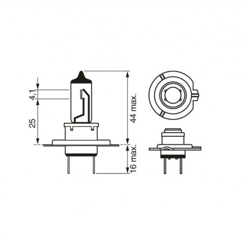 Комплект галогеновых ламп BOSCH Gigalight Plus 120% H7 55W 12V PX26d (1987301426) 2шт./блістер