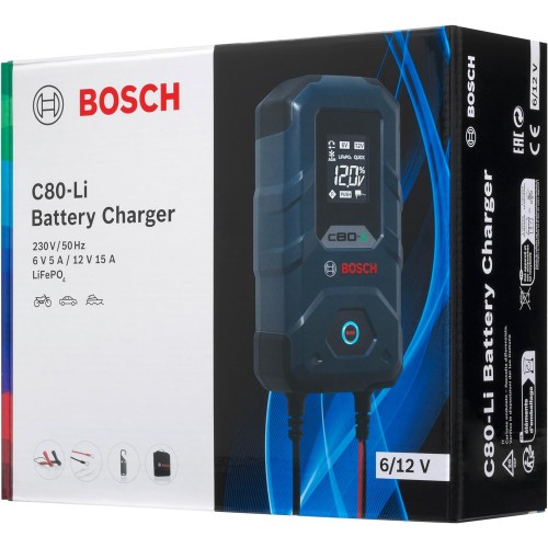 Зарядний пристрій для акумуляторів Bosch C80-Li 6/12V 15A (0189921080)