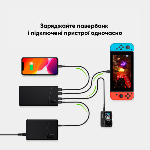 Повербанк Green Cell PBGC03 Power Play 20000мАч із швидкою зарядкою