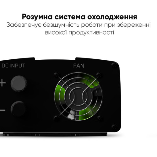 Перетворювач напруги Green Cell INV16 12V to 230V 500W/1000W читстий синус