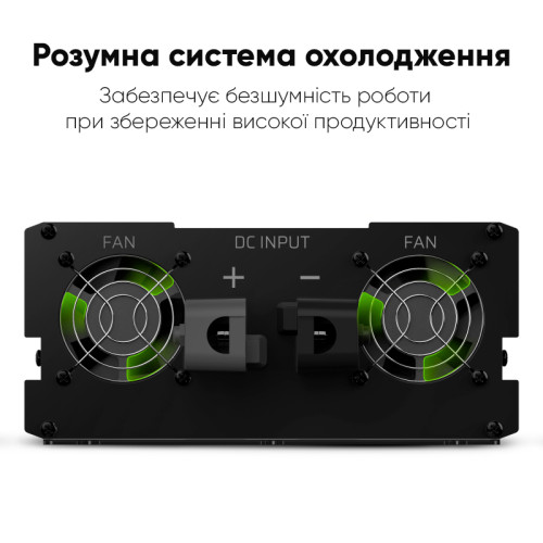 Перетворювач напруги Green Cell INVGC11 12V to 230V 2000W/4000W чистий синус