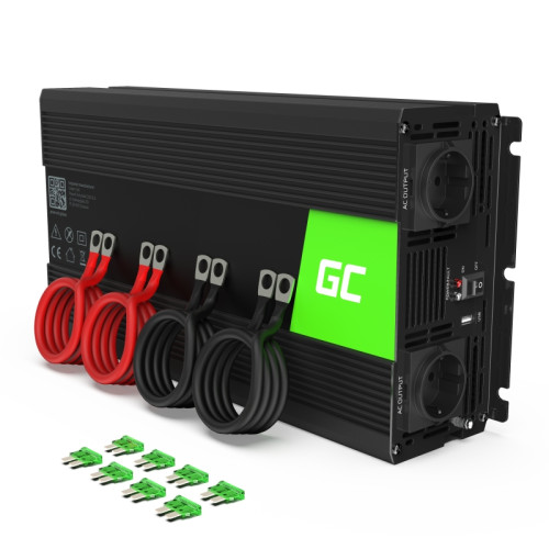 Перетворювач напруги Green Cell INVGC11 12V to 230V 2000W/4000W чистий синус