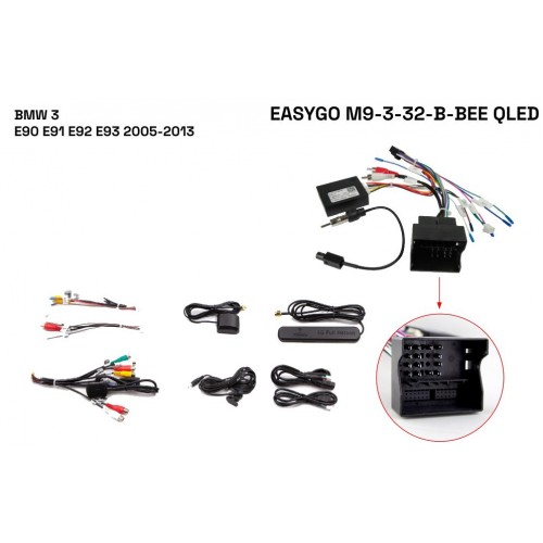 Штатна автомагнітола EasyGo M9-3-32-B-BEE QLED BMW 3 E90 E91 E92 E93 2005-2013