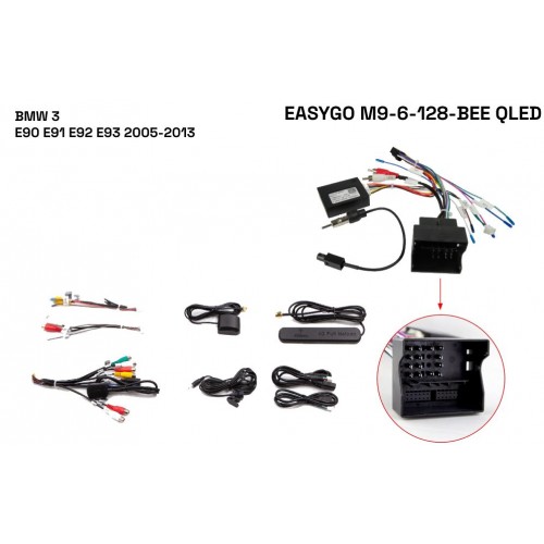 Штатна автомагнітола EasyGo M9-6-128-BEE QLED BMW 3 E90 E91 E92 E93 2005-2013