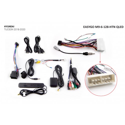 Штатний головний пристрій EasyGo M9-6-128-HTN QLED Hyundai Tucson