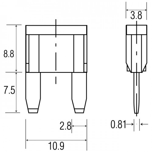 Предохранители АТМ 5А 50 шт ACV 30.3950-05