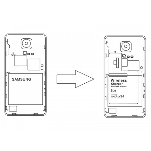 Модуль для беспроводной зарядки ACV 240000-25-03 Inbay для Samsung Galaxy S4 (установка под крышку)