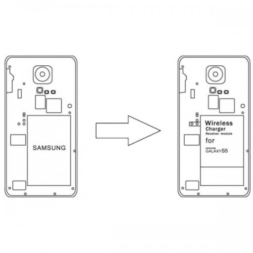 Модуль для беспроводной зарядки ACV 240000-25-04 Inbay для Samsung Galaxy S5 (установка под крышку)