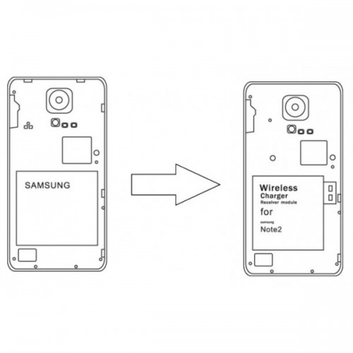 Модуль для беспроводной зарядки ACV 240000-25-05 Inbay для Samsung Galaxy Note 2 (установка под крышку)