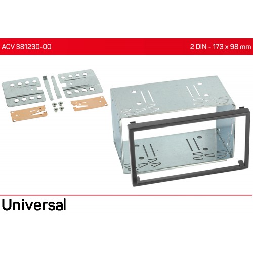 Установочный набор универсальный (Kit) для крепления 2 DIN магнитол ACV 381230-00