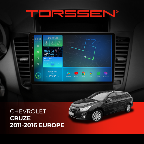 Штатна магнітола Torssen Chevrolet Cruze 11-16 Europe F9432 4G Carplay DSP