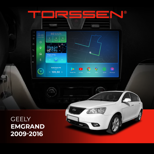 Штатна магнітола Torssen Geely Emgrand 09-16 NF9 Carplay