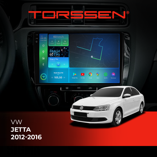 Штатна магнітола Torssen 2K DTS VW Jetta 12-16 F10432 4G Carplay DSP