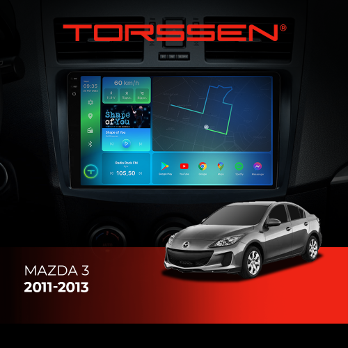 Штатна магнітола Torssen 2K DTS Mazda 3 11-13 F9432 4G Carplay DSP