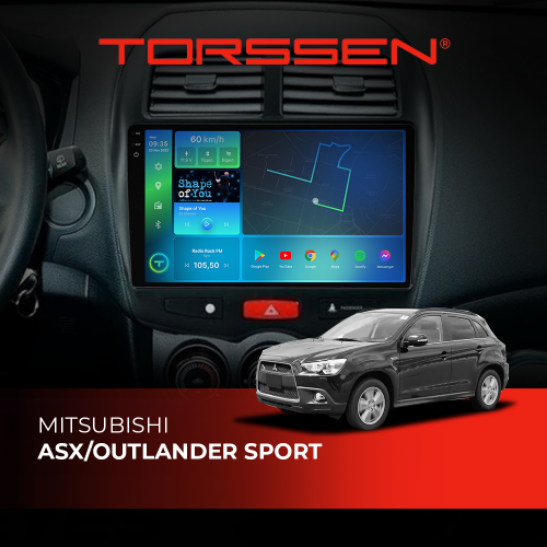 Штатна магнітола Torssen 2K DTS Mitsubishi ASX/Outlander sport F10432 4G Carplay DSP