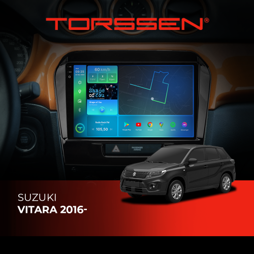 Штатна магнітола Torssen 2K DTS Suzuki Vitara 2016- F9432 4G Carplay DSP