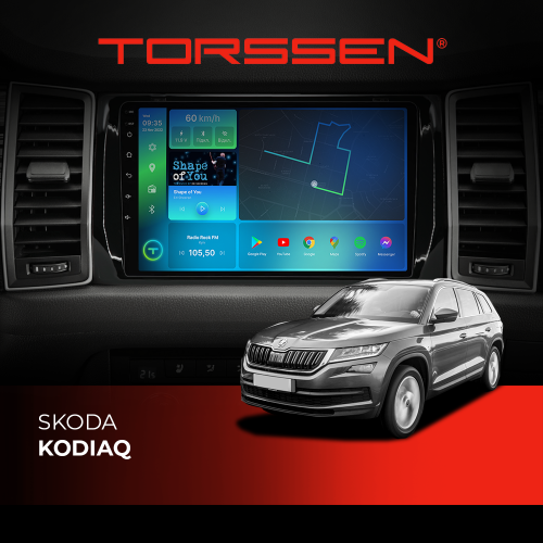 Штатна магнітола Torssen Skoda Kodiaq F9432 4G Carplay DSP