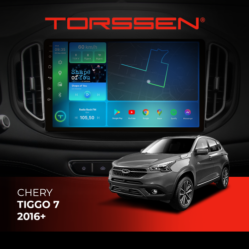 Штатная магнитола Torssen Chery Tiggo 7 16+ F10332 4G Carplay DSP