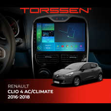 Штатна магнітола Torssen Renault Clio 4 AC/Climate 16-18 FL9 4+64Gb 4G Carplay DSP