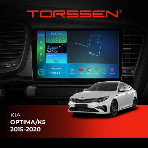 Штатна магнітола Torssen 2K DTS Kia Optima/K5 2015-2020 F10432 4G Carplay DSP