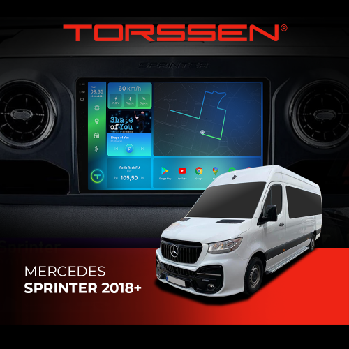 Штатна магнітола Torssen 2K DTS Mercedes Sprinter 2018+ F10432 4G Carplay DSP