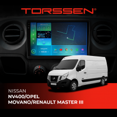 Штатна магнітола Torssen 2K DTS NISSAN NV400/OPEL MOVANO/RENAULT MASTER III F10432 4G Carplay DSP