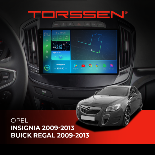 Штатна магнітола Torssen 2K DTS Opel Insignia 09-13/Buick Regal 09-13 F9432 4G Carplay DSP