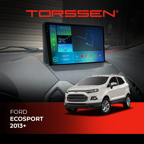 Штатна магнітола Torssen 2K DTS Ford Ecosport 2013+ F9432 4G Carplay DSP